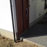光市 リクシル 玄関ドア テラス取付