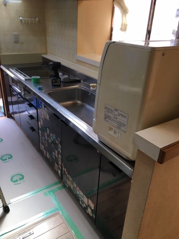 吊戸棚を撤去してシステムキッチンを取替えた結果 山口県周南市の共創リフォーム